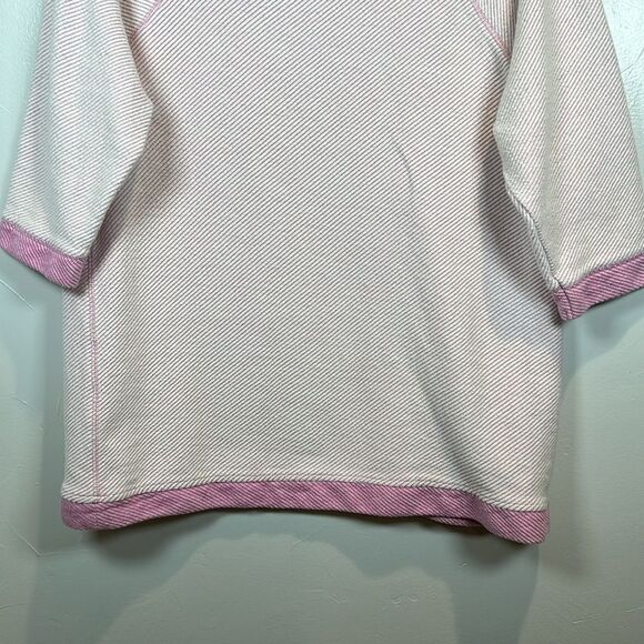 Soft Surroundings Striped Pink Cotton Shirt Size XL 2FW06 - Picture 3 of 10
